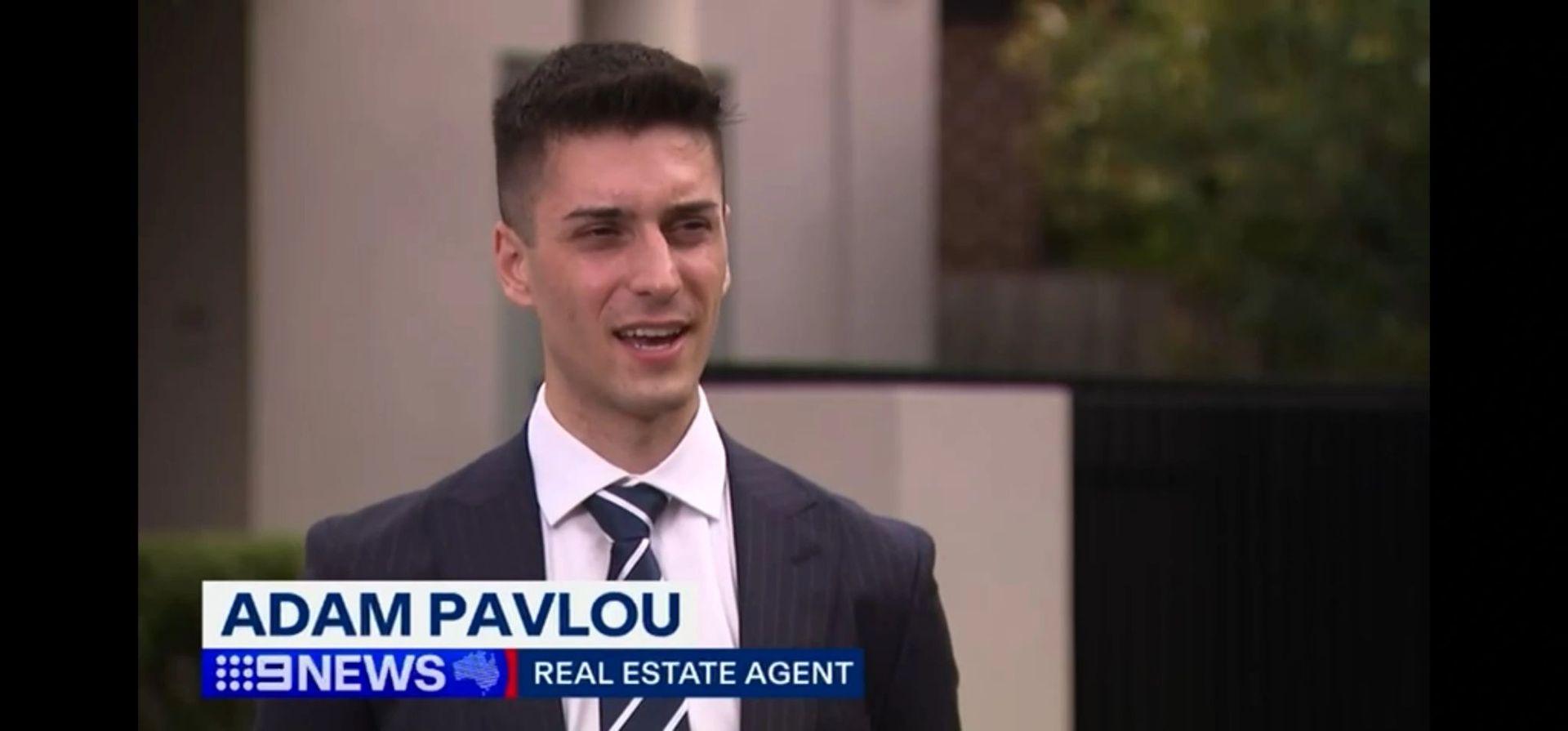Adam Pavlou interviewed about the Melbourne property market on television news