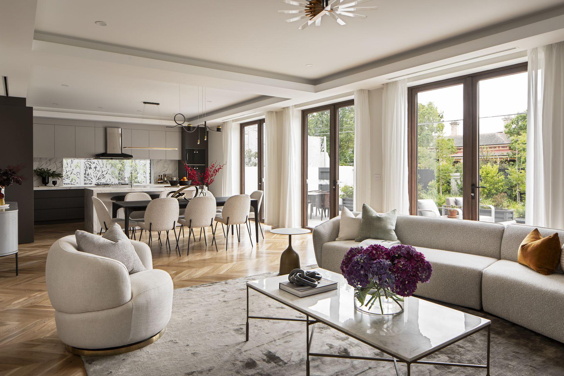 Designer kitchen in a Pavlou Brothers listing Designer marble island kitchen in a Melbourne home sold by Pavlou Brothers